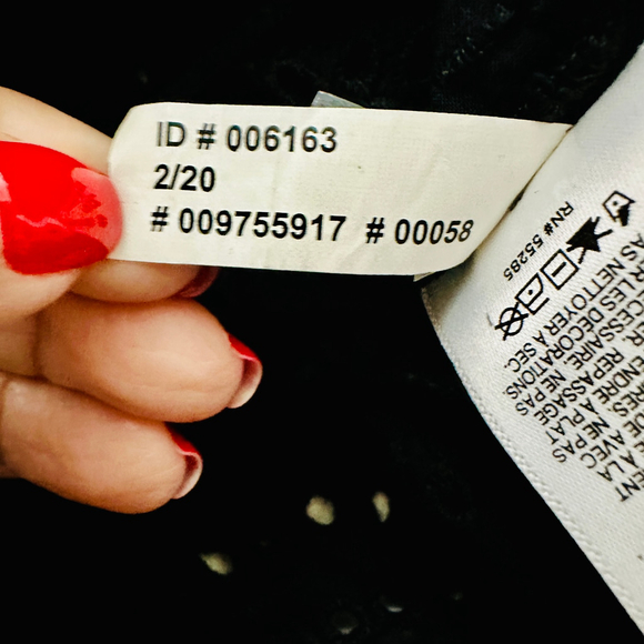 EXPRESS Black Eyelet Peplum Blouse, Size M - Picture 8 of 8